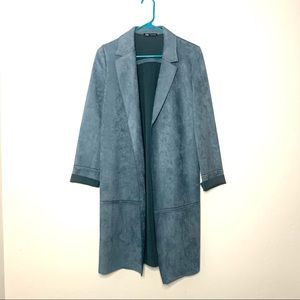 Zara blue suede coat